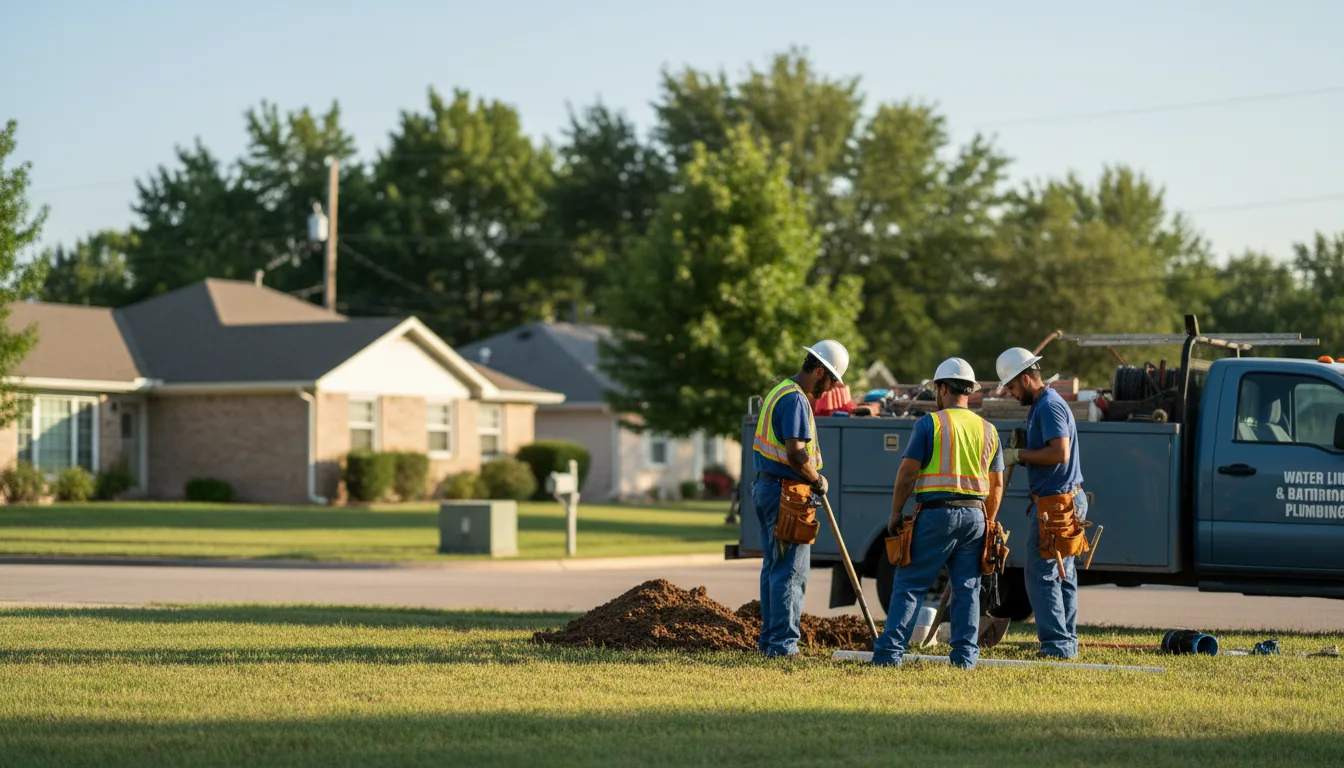 Residential water line and bathroom plumbing service in West Liberty, IA